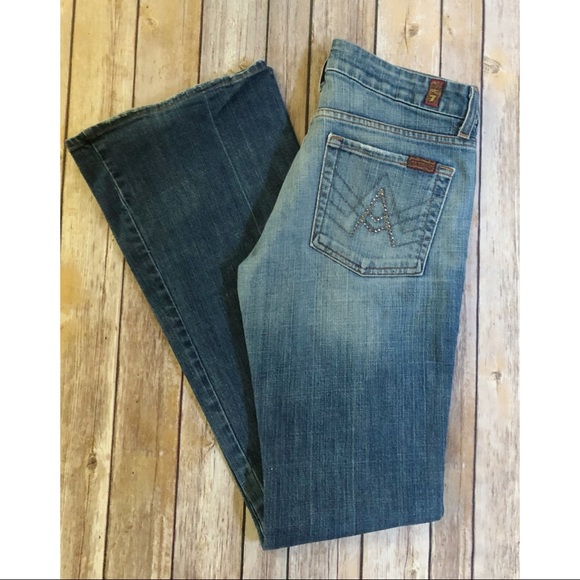 7 For All Mankind Denim - {7 For All Mankind} Crystal A Pocket Jeans